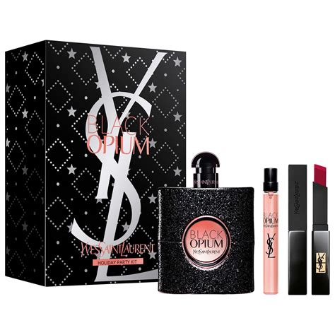 yves saint laurent black opium holiday gift se|opium perfume gift set boots.